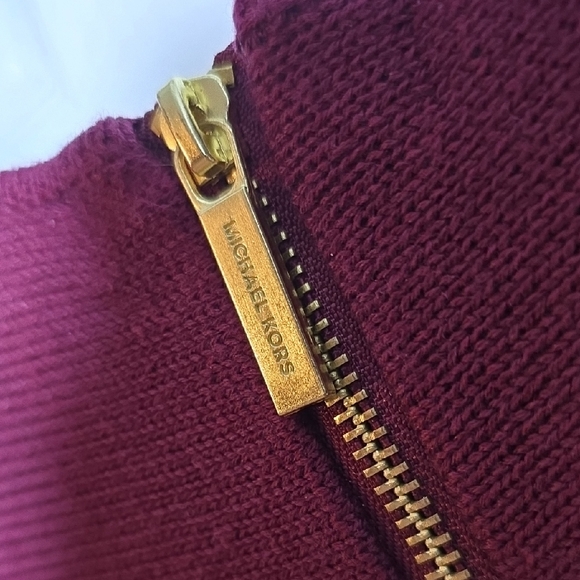 Michael Kors S Small Deep Red Maroon Crew Neck Sweater - Picture 6 of 6